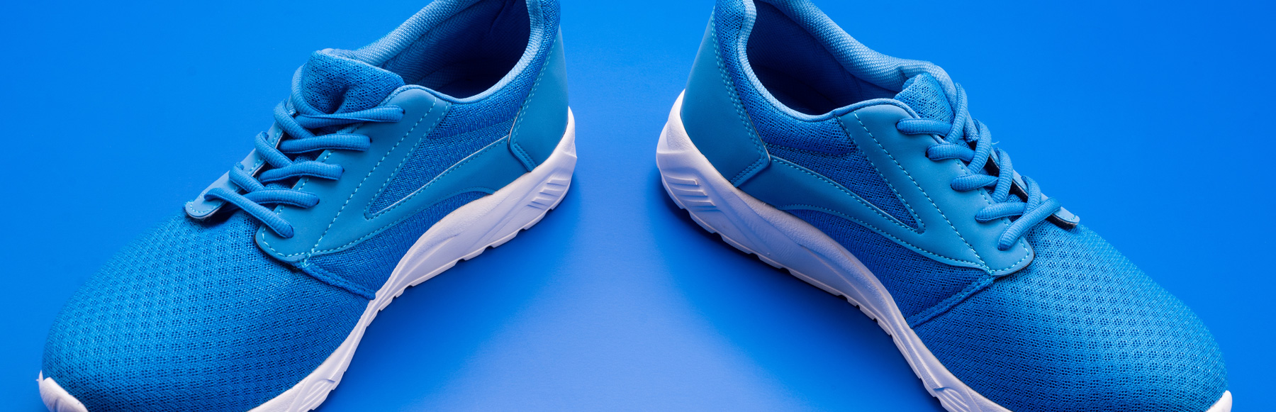 blue shoe product shot